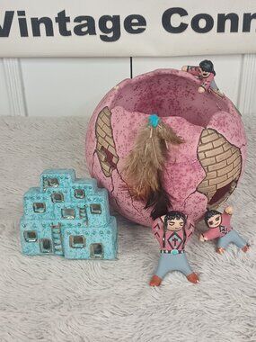 VTG Southwest Storyteller Lot - Spirit Bowl Incense Burner & Pueblo Night Light